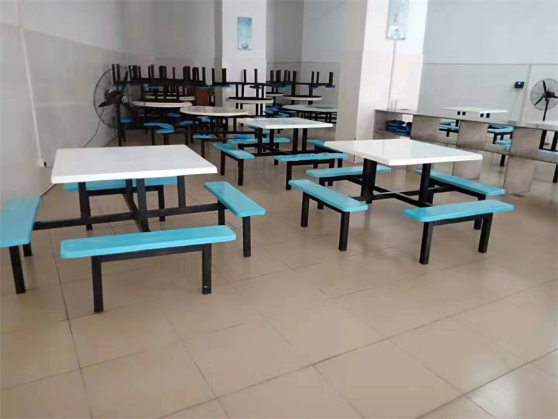 8人方台玻璃鋼餐桌